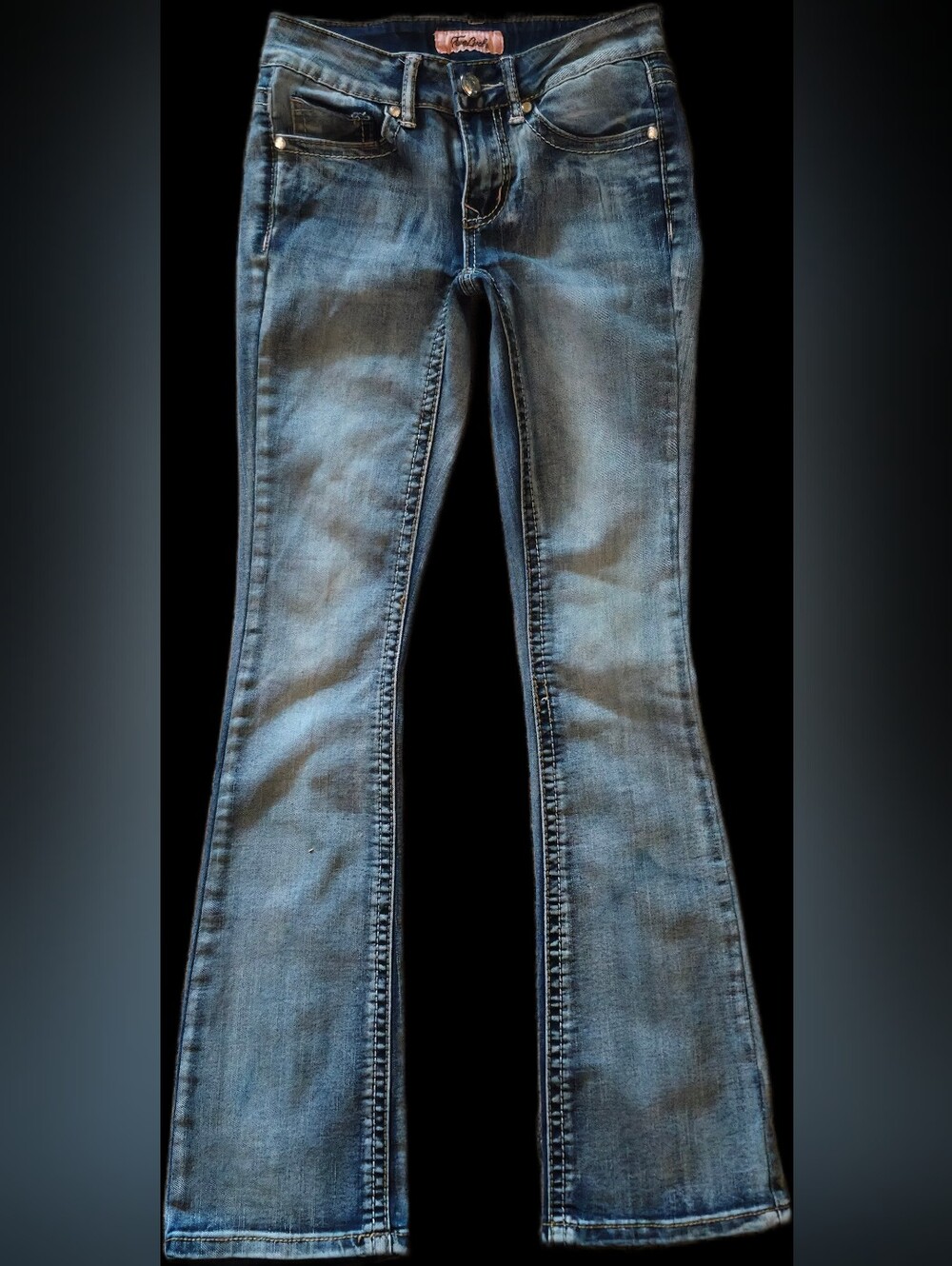 TRUE Luck Women’s Bootcut Jeans in Medium Blue